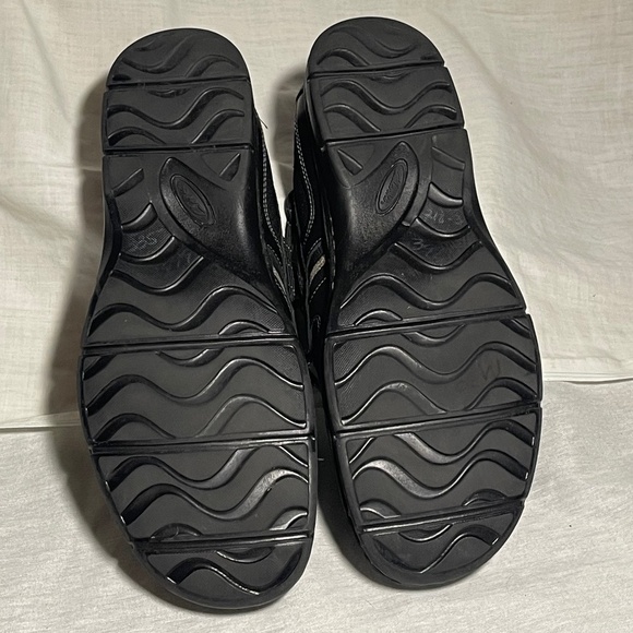 Clarks Waterloo Men 12 Leather Boat Shoe Black Lace Up Comfort Slip On Loafer - Picture 5 of 9